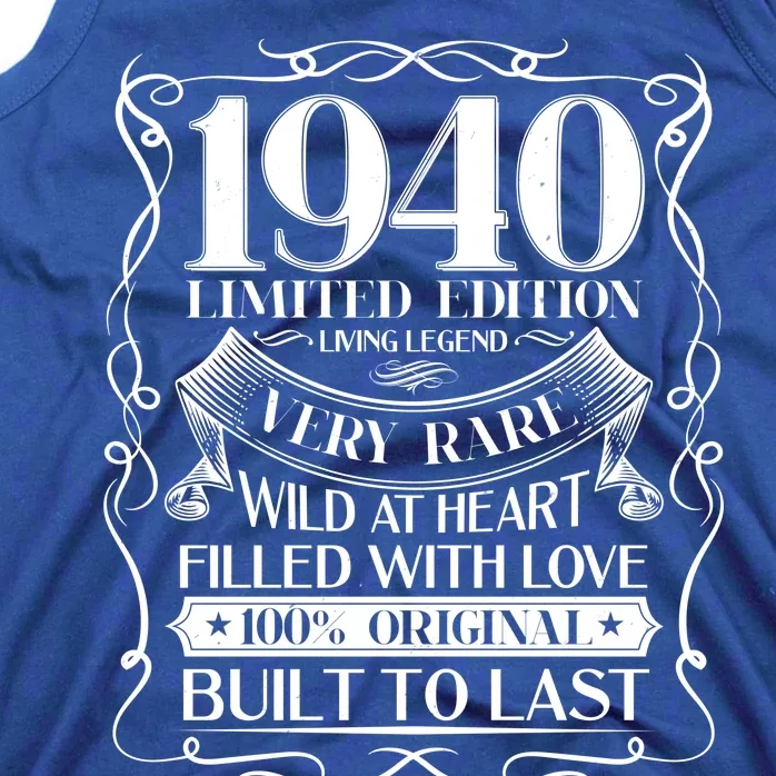 1940 Rare Limited Edition Legend 80th Birthday Tank Top