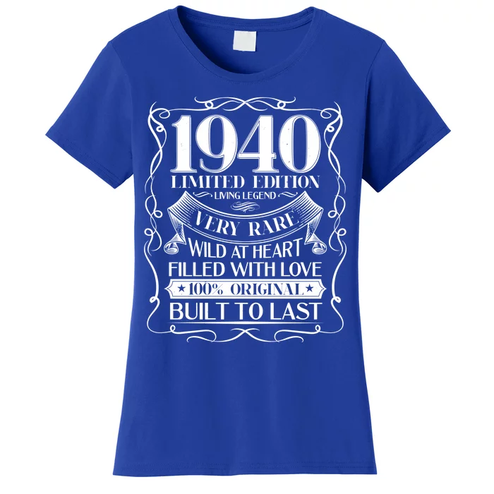 1940 Rare Limited Edition Legend 80th Birthday Women's T-Shirt