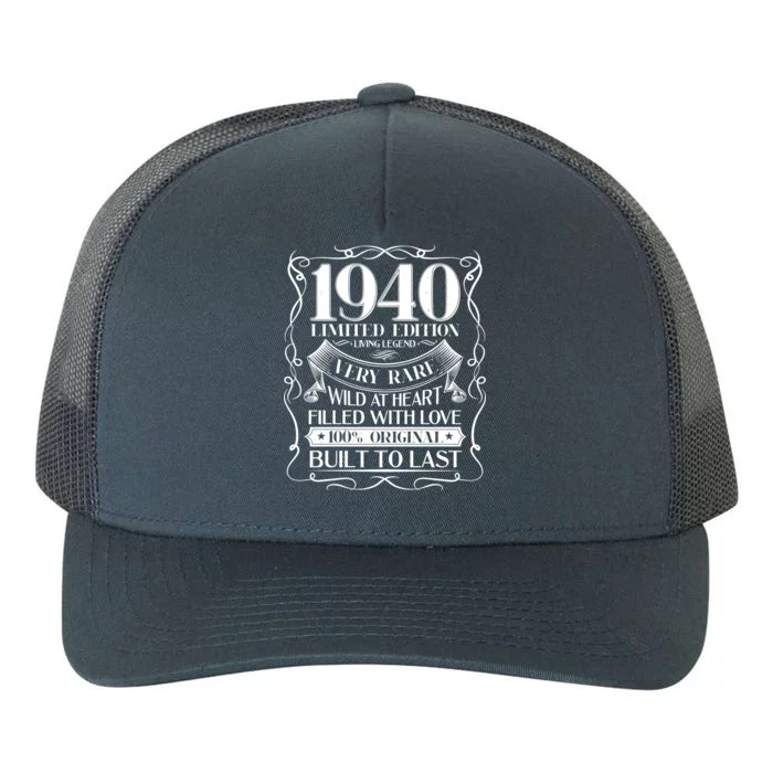 1940 Rare Limited Edition Legend 80th Birthday Yupoong Adult 5-Panel Trucker Hat