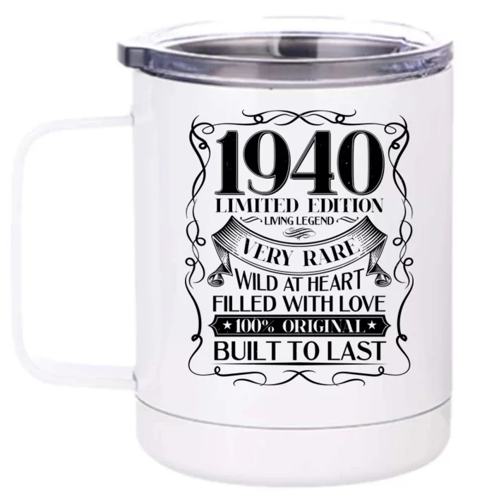 1940 Rare Limited Edition Legend 80th Birthday Front & Back 12oz Stainless Steel Tumbler Cup