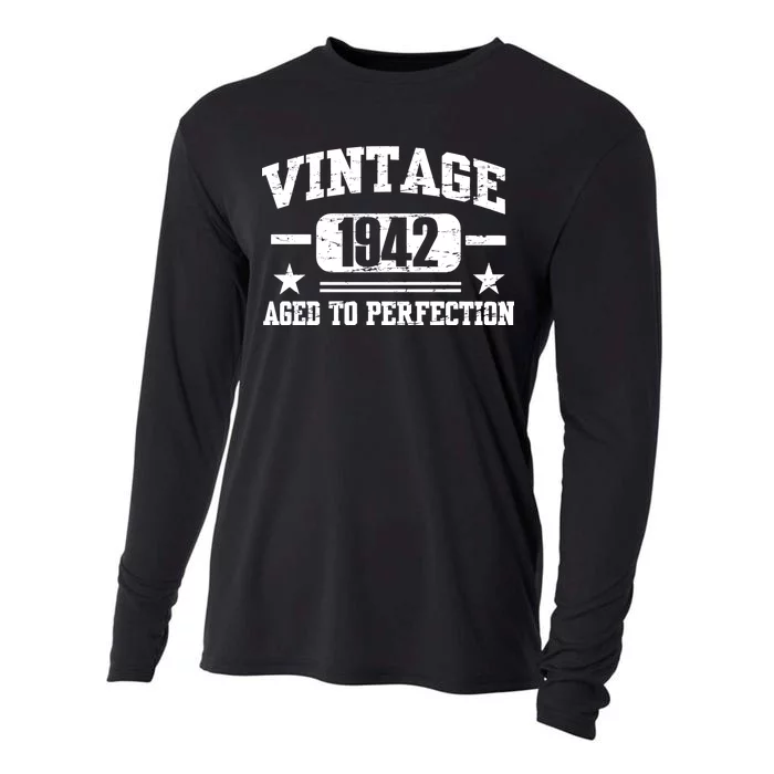 1942 Vintage Aged To Perfection Birthday Gift Cooling Performance Long Sleeve Crew