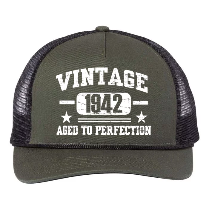 1942 Vintage Aged To Perfection Birthday Gift Retro Rope Trucker Hat Cap