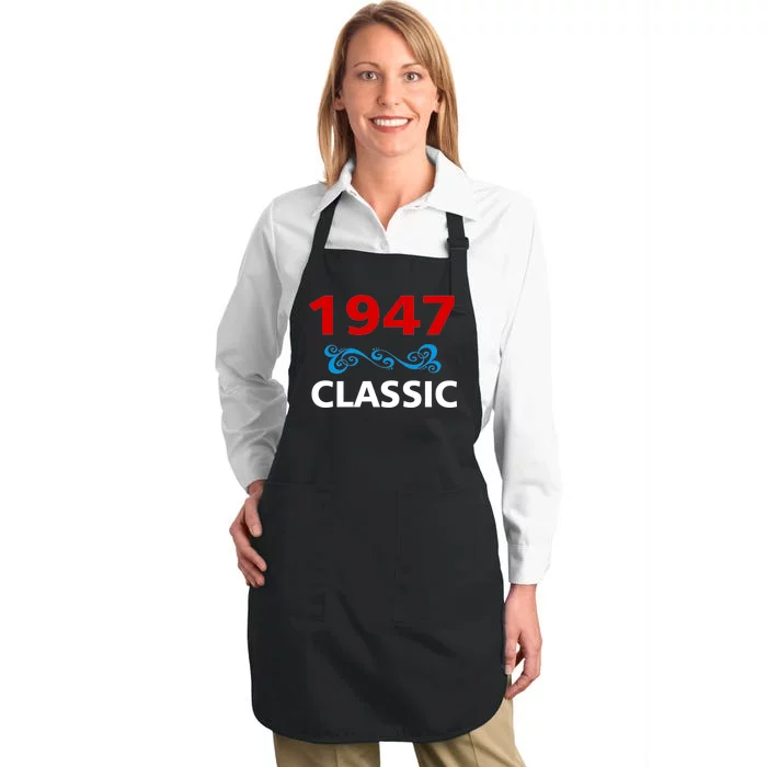 1947 Classic Birthday Gift Full-Length Apron With Pocket