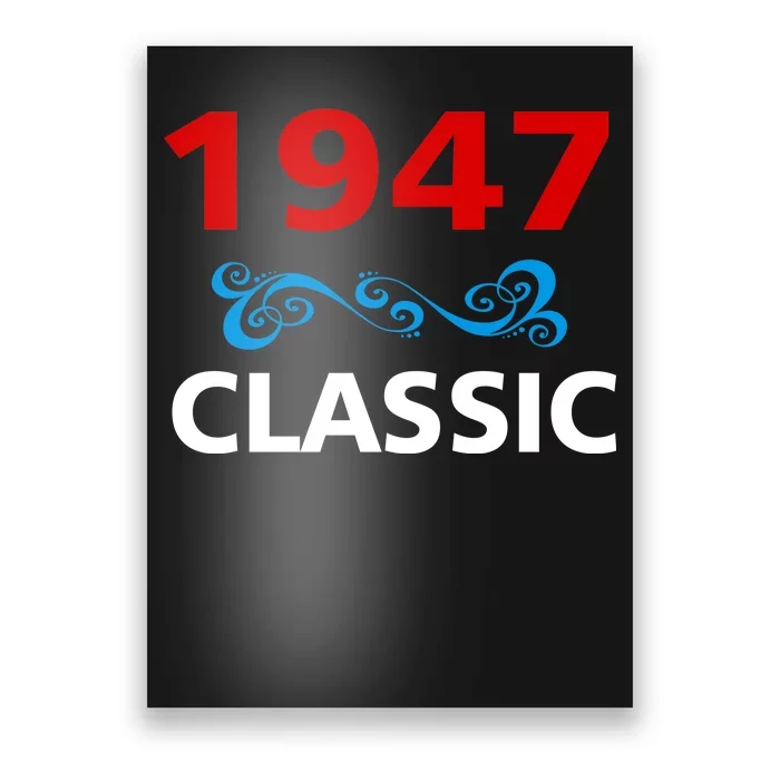 1947 Classic Birthday Gift Poster