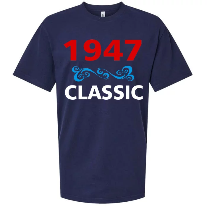 1947 Classic Birthday Gift Sueded Cloud Jersey T-Shirt