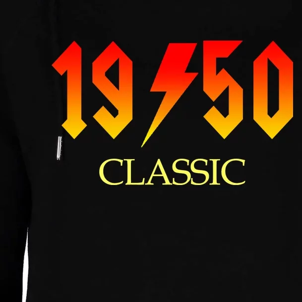 1950 Classic Rock 70th Birthday Womens Funnel Neck Pullover Hood