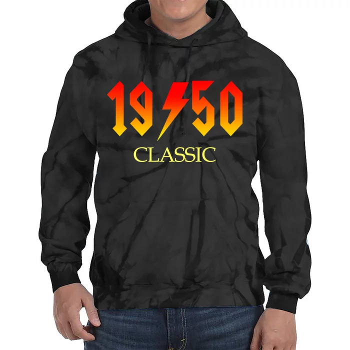 1950 Classic Rock 70th Birthday Tie Dye Hoodie