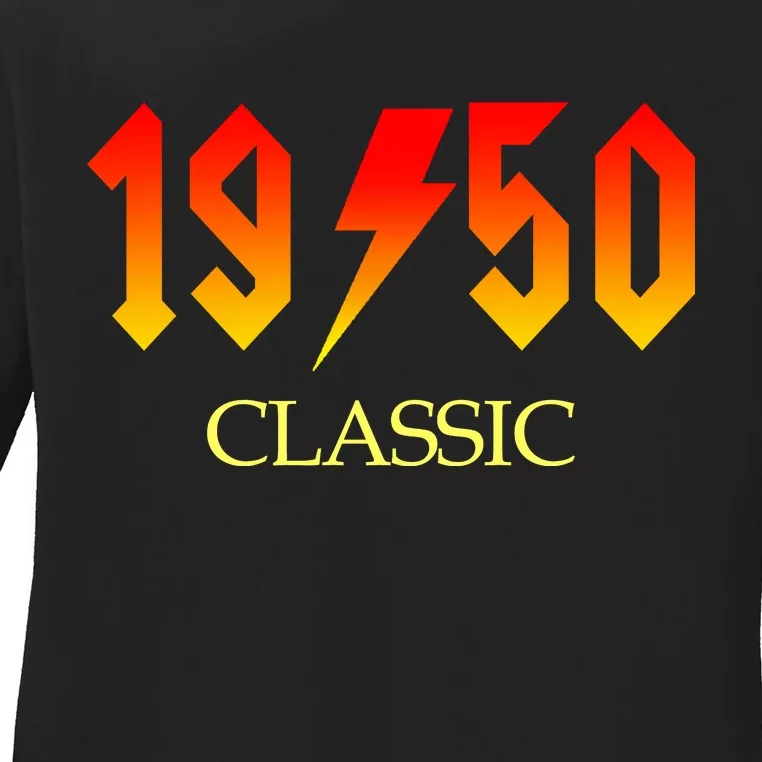 1950 Classic Rock 70th Birthday Ladies Long Sleeve Shirt