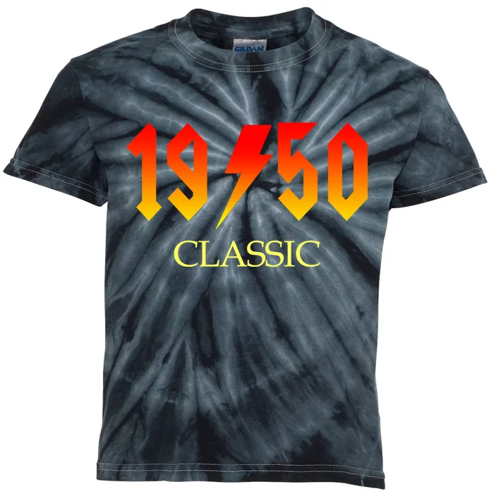 1950 Classic Rock 70th Birthday Kids Tie-Dye T-Shirt