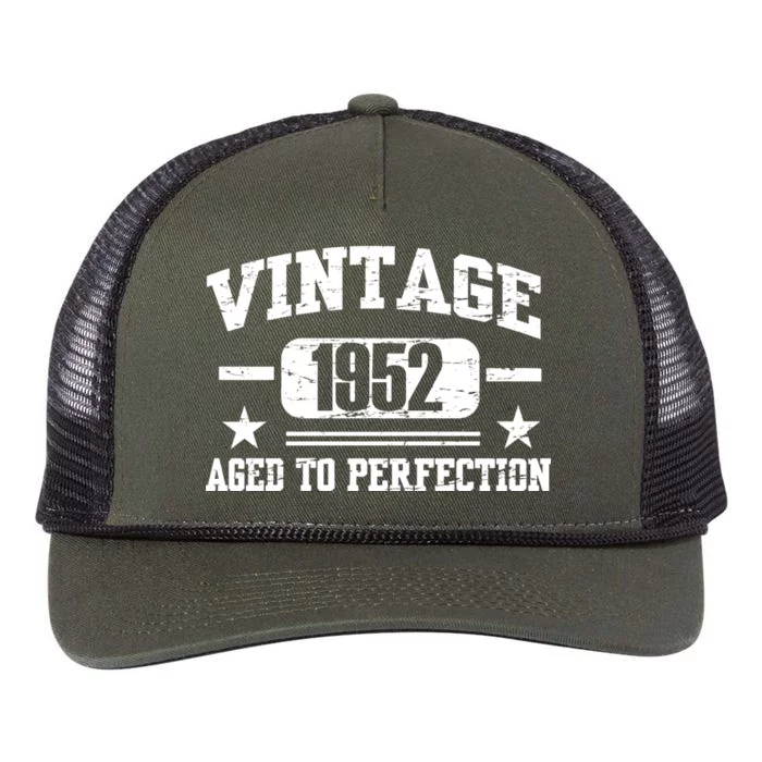 1952 Vintage Aged To Perfection Birthday Gift Retro Rope Trucker Hat Cap