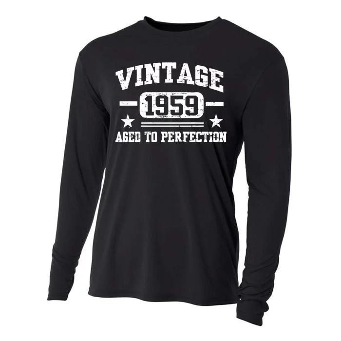 1959 Vintage Aged To Perfection Birthday Gift Cooling Performance Long Sleeve Crew