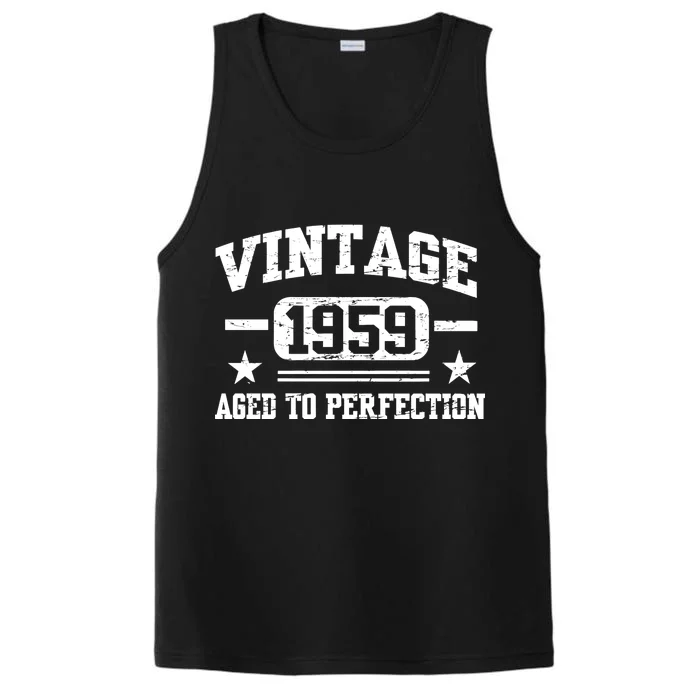 1959 Vintage Aged To Perfection Birthday Gift Performance Tank