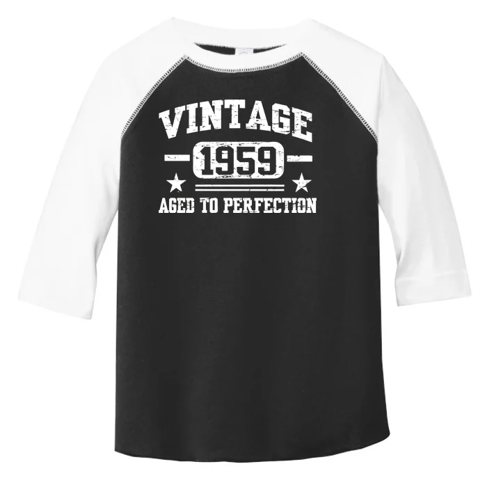 1959 Vintage Aged To Perfection Birthday Gift Toddler Fine Jersey T-Shirt