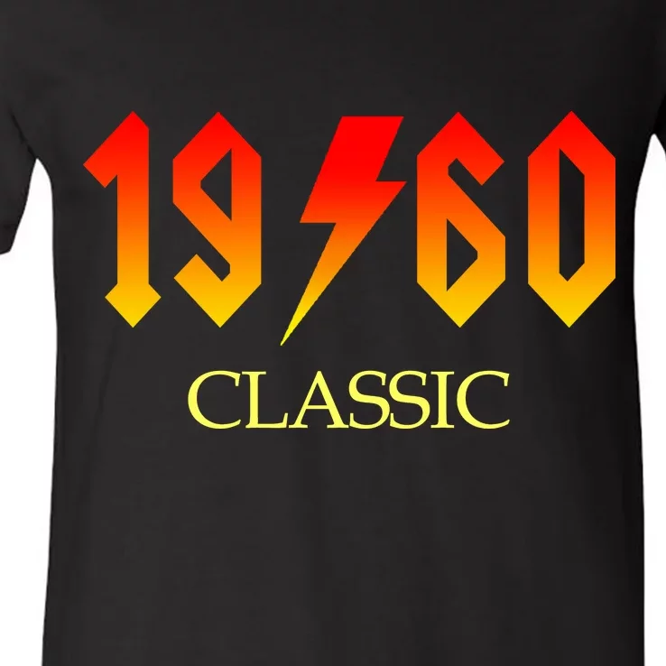 1960 Classic Rock 60th Birthday V-Neck T-Shirt