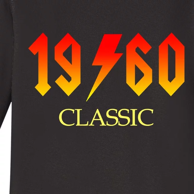 1960 Classic Rock 60th Birthday Baby Long Sleeve Bodysuit