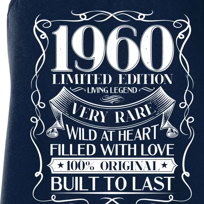 1960 Rare Limited Edition Legend 60th Birthday Women's Racerback Tank