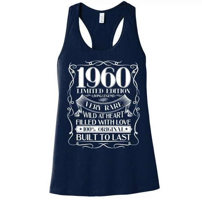 1960 Rare Limited Edition Legend 60th Birthday Women's Racerback Tank