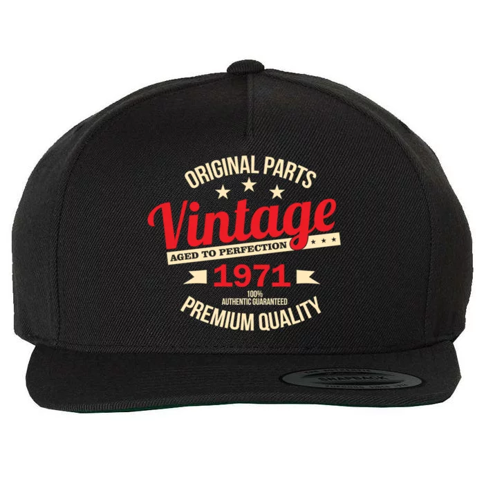 1971 Original Parts Vintage 50th Birthday Wool Snapback Cap