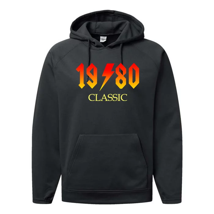 1980 Classic Rock 40th Birthday Performance Fleece Hoodie