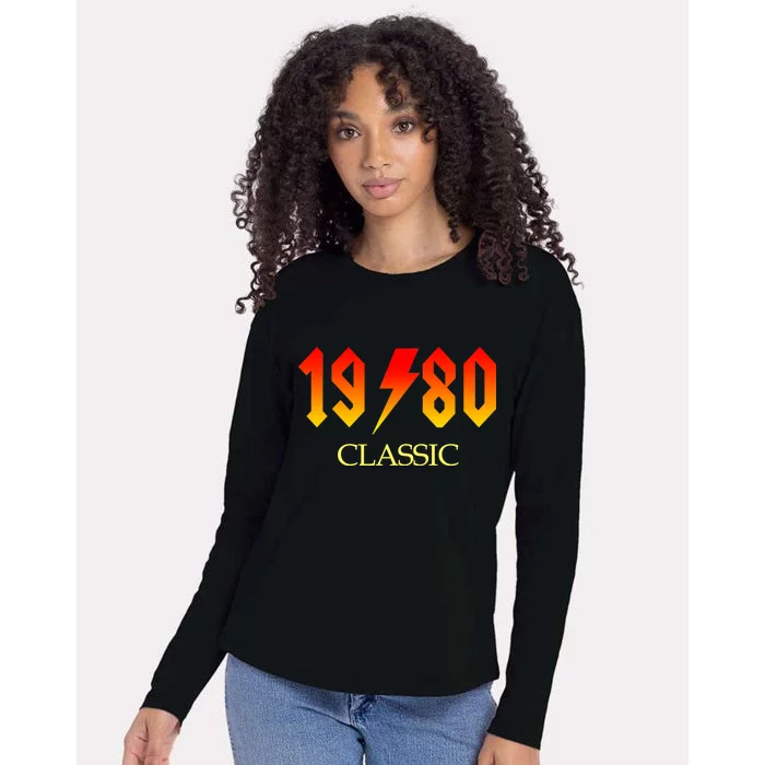 1980 Classic Rock 40th Birthday Womens Cotton Relaxed Long Sleeve T-Shirt