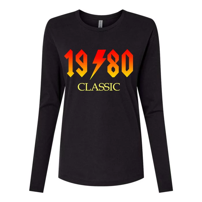 1980 Classic Rock 40th Birthday Womens Cotton Relaxed Long Sleeve T-Shirt