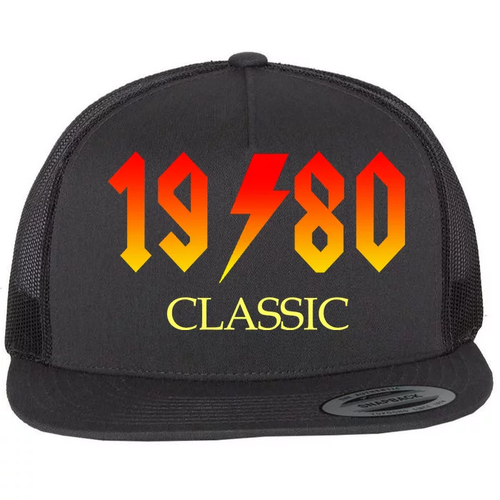 1980 Classic Rock 40th Birthday Flat Bill Trucker Hat