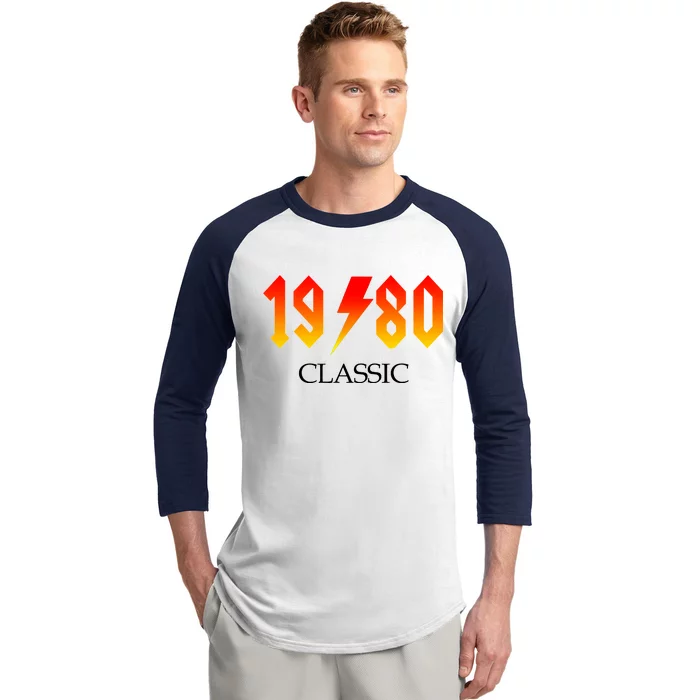 1980 Classic Rock 40th Birthday Baseball Sleeve Shirt