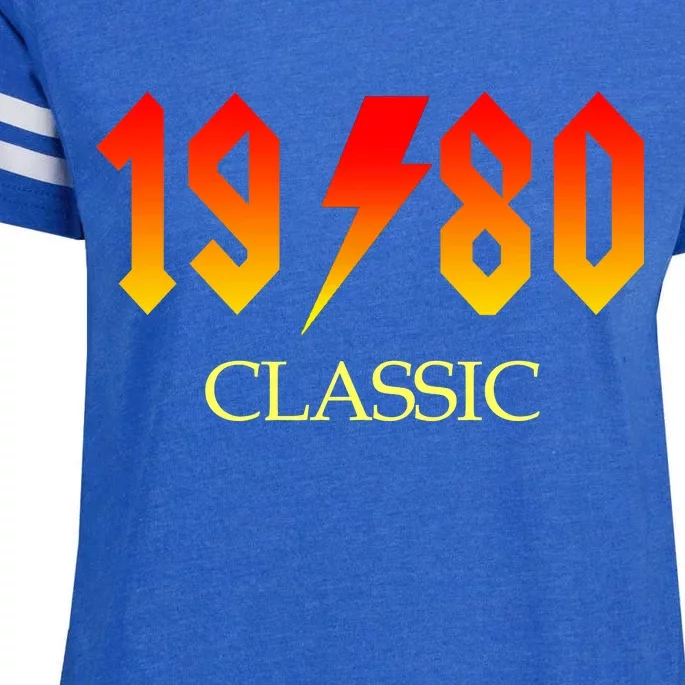 1980 Classic Rock 40th Birthday Enza Ladies Jersey Football T-Shirt