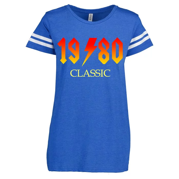 1980 Classic Rock 40th Birthday Enza Ladies Jersey Football T-Shirt