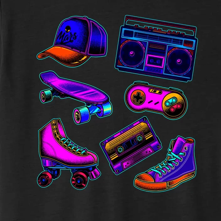 1980 Eighties Old School Retro Neon ChromaSoft Performance T-Shirt