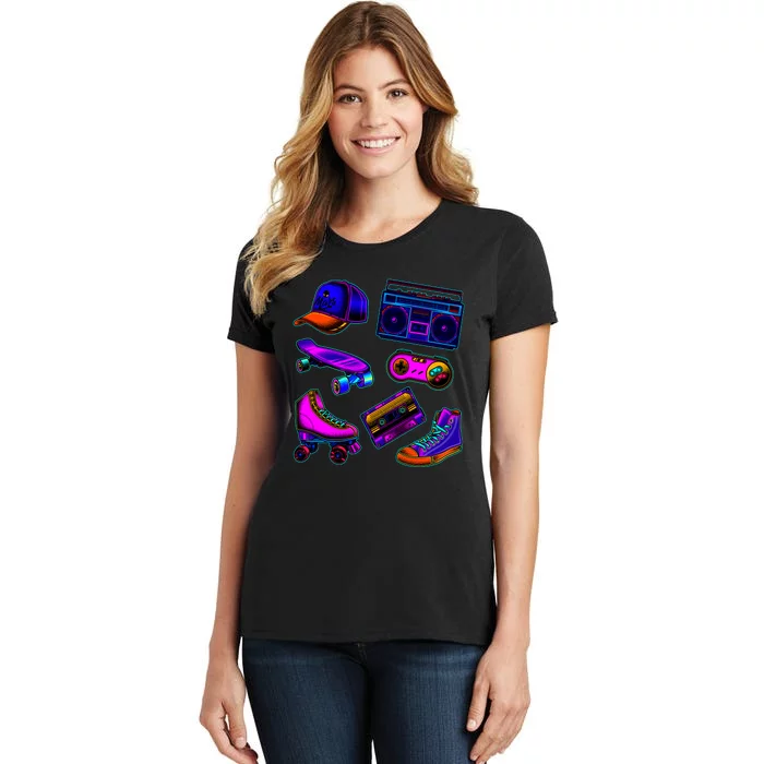 1980 Eighties Old School Retro Neon Women's T-Shirt