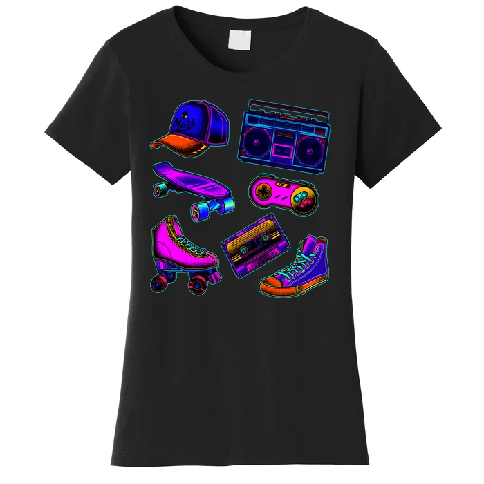 1980 Eighties Old School Retro Neon Women's T-Shirt