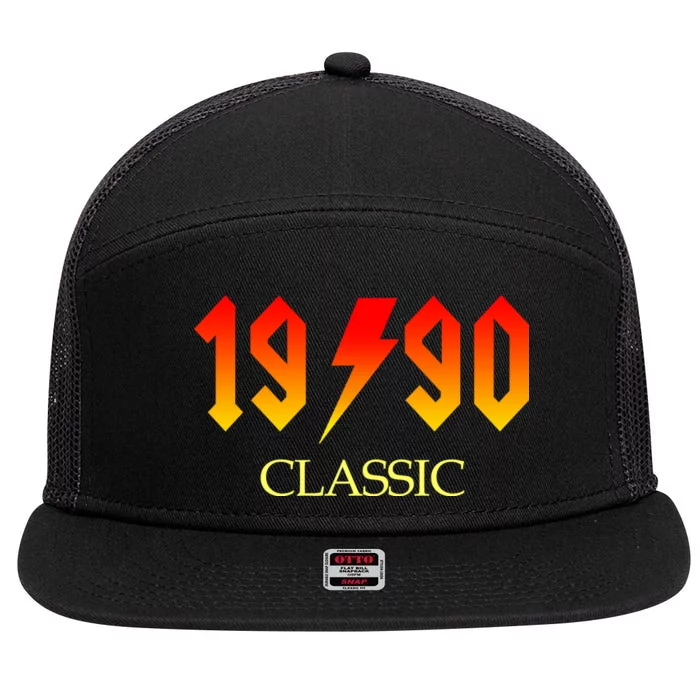 1990 Classic Rock 30th Birthday 7 Panel Mesh Trucker Snapback Hat