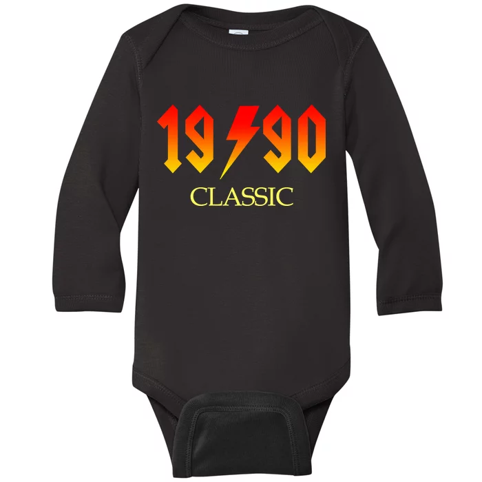 1990 Classic Rock 30th Birthday Baby Long Sleeve Bodysuit