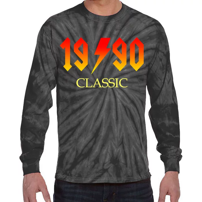 1990 Classic Rock 30th Birthday Tie-Dye Long Sleeve Shirt