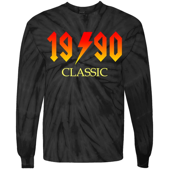 1990 Classic Rock 30th Birthday Tie-Dye Long Sleeve Shirt