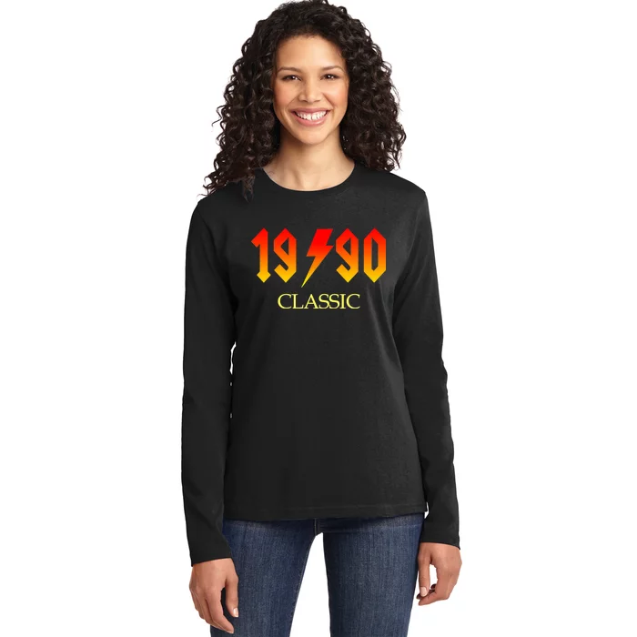 1990 Classic Rock 30th Birthday Ladies Long Sleeve Shirt