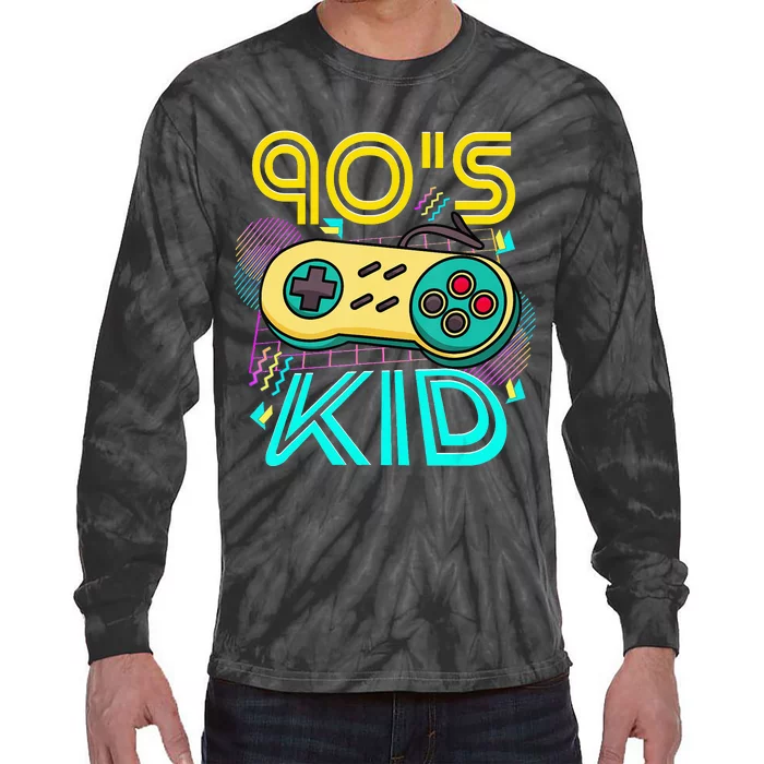 1990'S 90S I Heart The Nineties I Love The 90'S Video Games Tie-Dye Long Sleeve Shirt