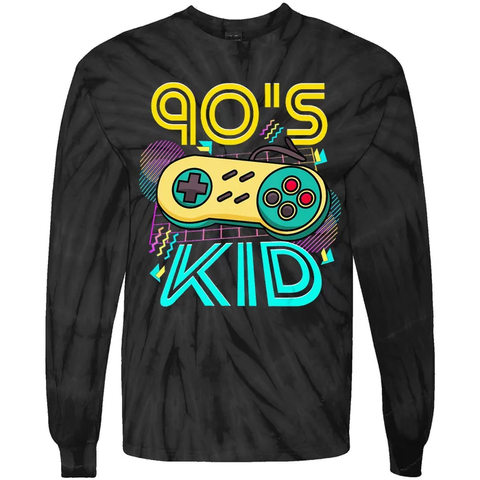 1990'S 90S I Heart The Nineties I Love The 90'S Video Games Tie-Dye Long Sleeve Shirt