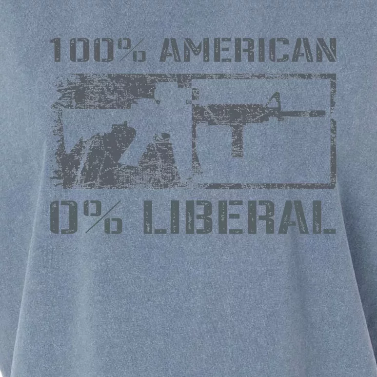 100 American 0 Liberal 2nd Amendment Ar15 Rifle Funny Gun Garment-Dyed Women's Muscle Tee