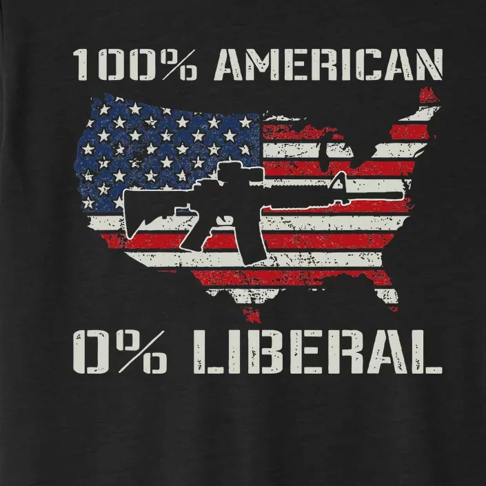 100 American 0 Liberal Ar15 Pro Gun Usa Flag Republican ChromaSoft Performance T-Shirt