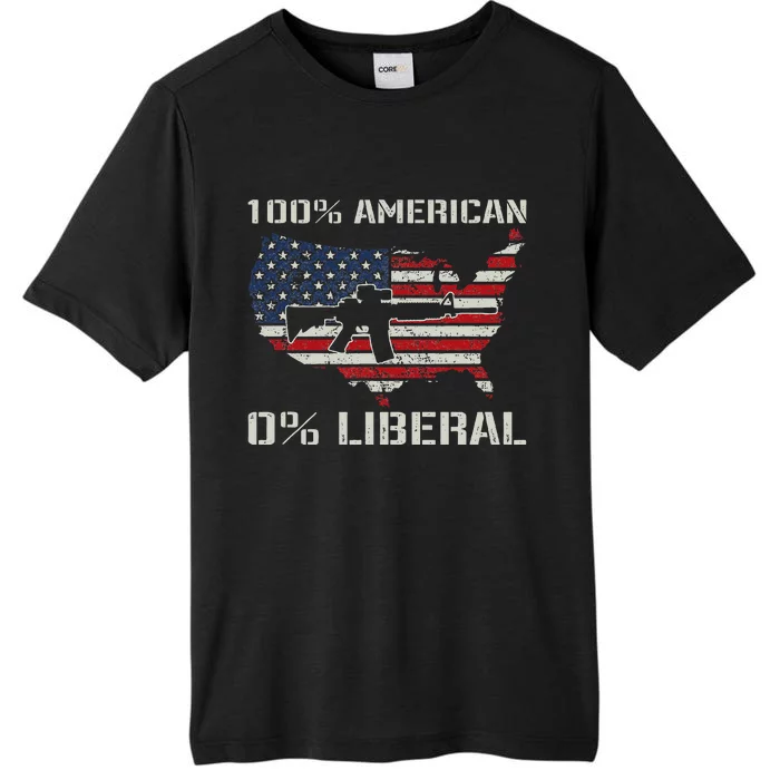 100 American 0 Liberal Ar15 Pro Gun Usa Flag Republican ChromaSoft Performance T-Shirt