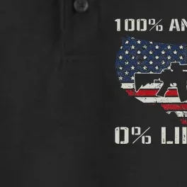 100 American 0 Liberal Ar15 Pro Gun Usa Flag Republican Dry Zone Grid Performance Polo