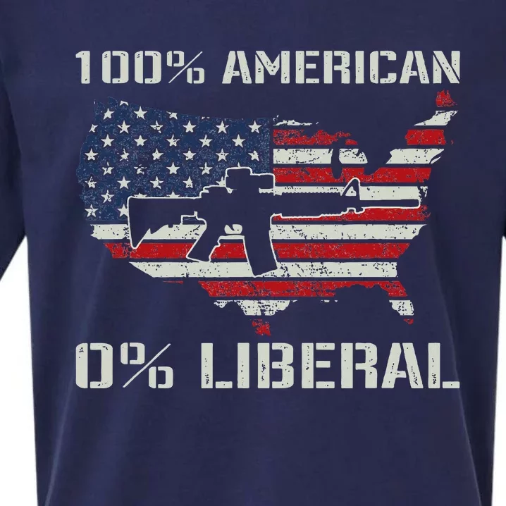 100 American 0 Liberal Ar15 Pro Gun Usa Flag Republican Sueded Cloud Jersey T-Shirt