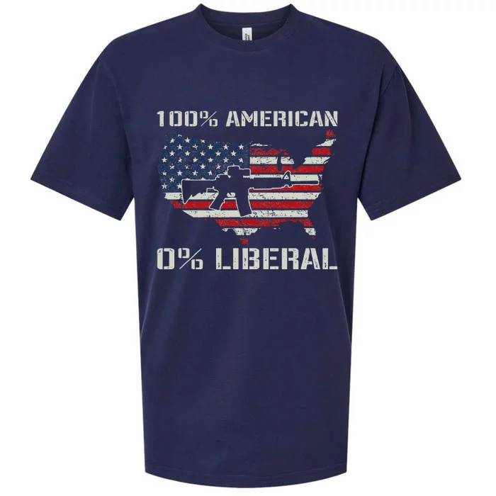 100 American 0 Liberal Ar15 Pro Gun Usa Flag Republican Sueded Cloud Jersey T-Shirt