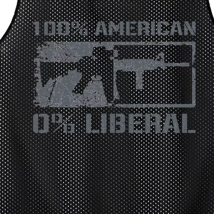 100 American 0 Liberal 2nd Amendment AR15 Rifle Funny Gun Mesh Reversible Basketball Jersey Tank