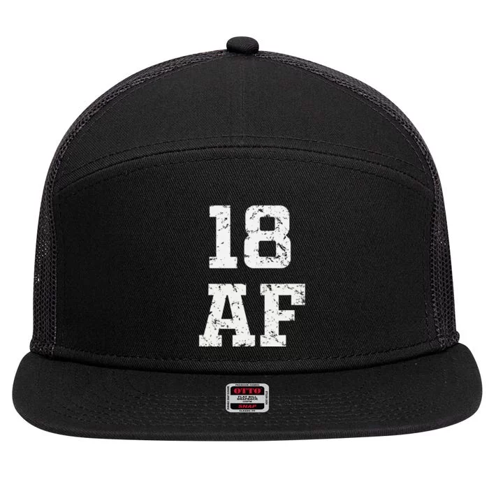 18 AF 18th Birthday 2000 Vintage Bday Gift 7 Panel Mesh Trucker Snapback Hat