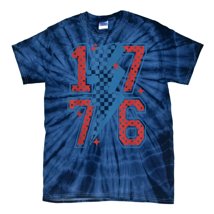 1776 America 4th Of July Usa Flag Fourth Of July Tie-Dye T-Shirt