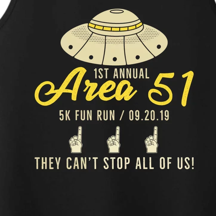 1st Area 51 5k Run Performance Tank