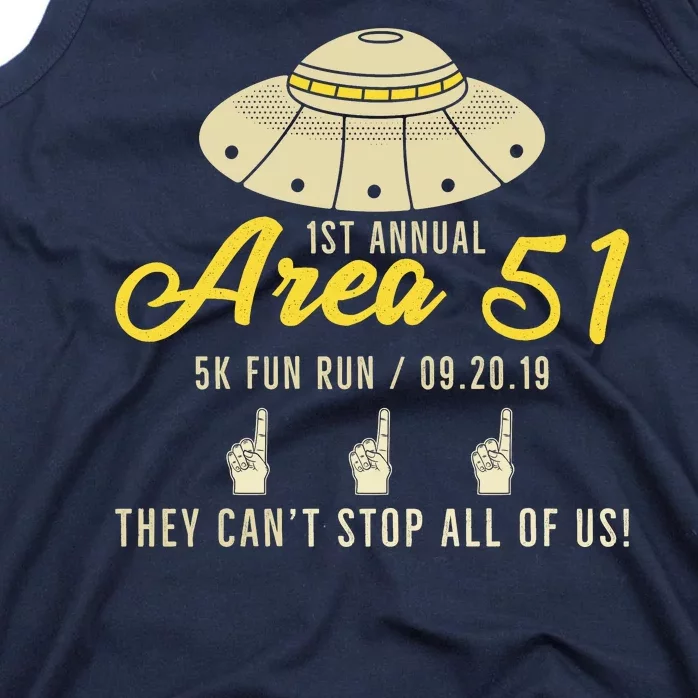 1st Area 51 5k Run Tank Top